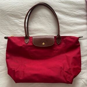 Red Longchamp Tote
